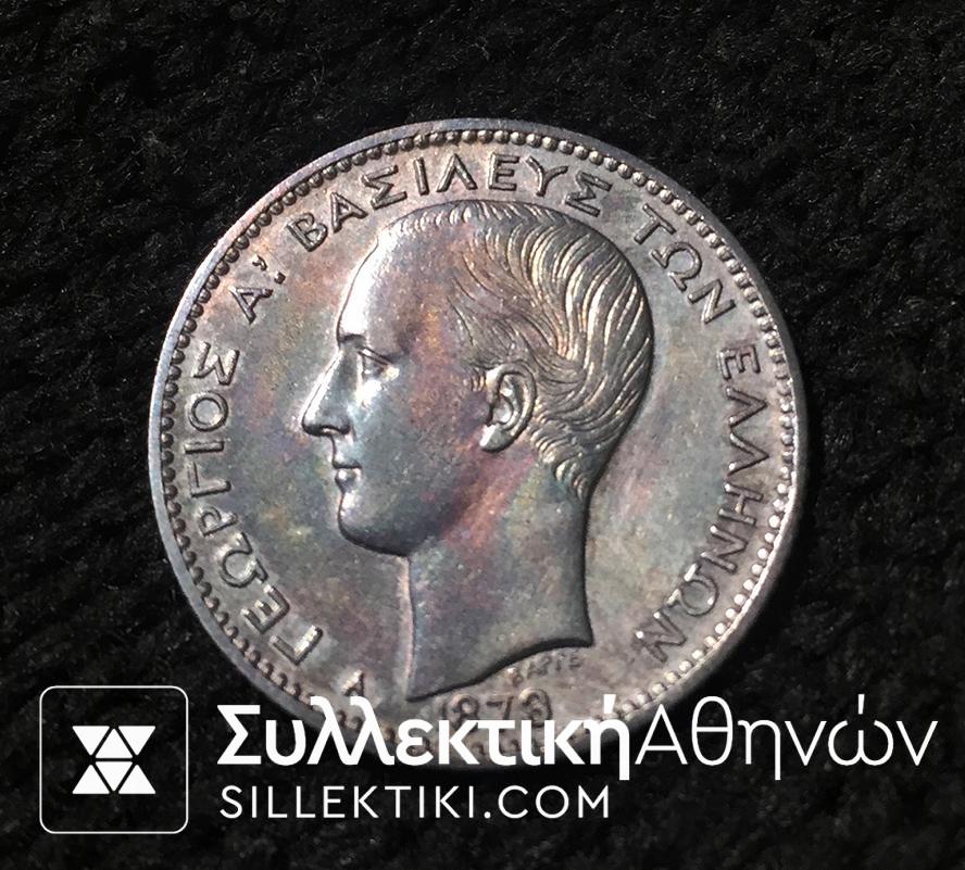 1 Drachma 1873 AU ART COLLORING